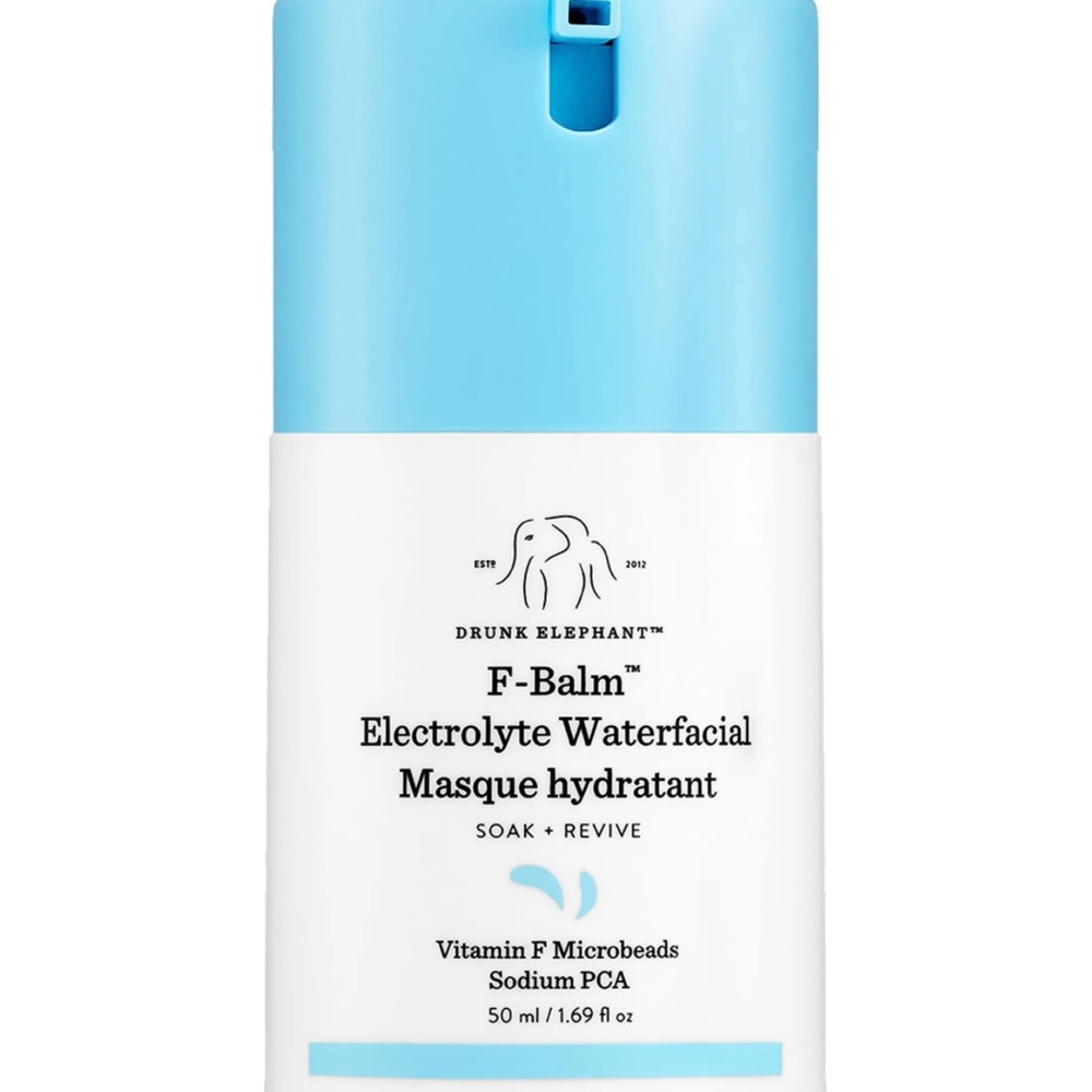 Drunk Elephant F-Balm Electrolyte Waterfacial in Blue and White